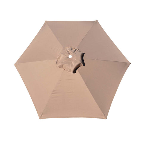 Replacement Umbrella Canopy Cover for 6.5 ft 6 Ribs Patio Market Umbrella (Canopy Only) - Taupe