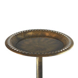 28 Inch Lightweight Poly Resin Outdoor Birdbath for Outside with Decoration Pedestal Base Stand - Pedestal Bird Bath for Outdoors Yard and Garden - Antique Bronze