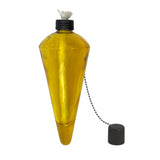 Replacement Garden Torch Glass Fuel Canister with Fiberglass Wick and Metal Snuffer ONLY - Yellow