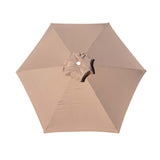 Replacement Umbrella Canopy Cover for 6.5 ft 6 Ribs Patio Market Umbrella (Canopy Only) - Taupe