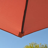 Patio Umbrella Outdoor Table Umbrella with 6 Sturdy Ribs and Crank 6.5 ft, Orange Umbrella