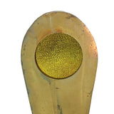 2PK Rustic Metal Garden Picks, Planter Stakes w/ Yellow Glass Accent