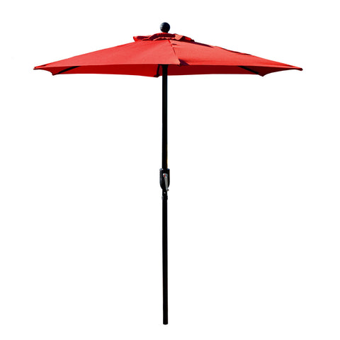 Patio Umbrella Outdoor Table Umbrella with 6 Sturdy Ribs and Crank 6.5 ft, Red Umbrella