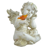 Solar Lighted Deliah Cherub Light -- Landscape Ornament