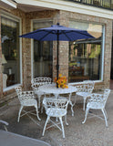 Patio Umbrella Outdoor Table Umbrella with 6 Sturdy Ribs and Crank 6.5 ft, Navy Blue Umbrella
