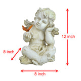 Solar Lighted Deliah Cherub Light -- Landscape Ornament
