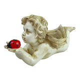 Solar Lighted Deliah Cherub Light -- Landscape Ornament