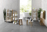 11.8 in. Dia. Round Two Tone 4 Legs Stool, Side Table