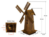 Wooden Dutch Windmill Back Yard Decorations - Classic Old-Fashioned Windmill for Garden Patio-34 in Tall
