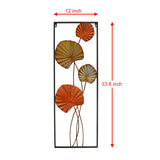 3D Multi-colored Metal Autumn Colors Open Frame Vertical Wall Art