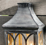 Wall Mount Mirror Candle Lantern, Clear Glass
