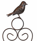 4PK Bird Solar Gazing Ball Garden Stake Lights with Scoll Accent