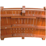 5 ft (59 in) Wooden Garden Bridge / Garden Stream Yard Walkway w/ Double Rails