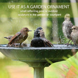 28 Inch Lightweight Verdigris Green Poly Resin Outdoor Birdbath for Outside with Decoration Pedestal Base Stand - Pedestal Bird Bath for Outdoors Yard and Garden