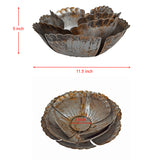Metal Floral Tealight Candle Holder, Large