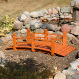 5 ft (59 in) Wooden Garden Bridge / Garden Stream Yard Walkway w/ Double Rails