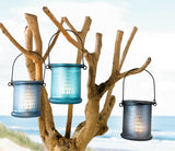Frosted Glass Candle Holder - Windlicht "Azur", Set of 3