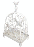Decorative Metal Cage / Planter Decor / Candle Holder with Butterfly and Bird Accent