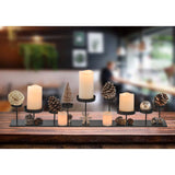 Pedestal Candle Centerpiece w/ Nine Metal Candle Holders (No Glass Cups)