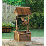 Wishing Well Water Fountains for Outside Patio Yard Decorative Wood Patio Outdoor Fountain with Adjustable Flow Submersible Electric Pump