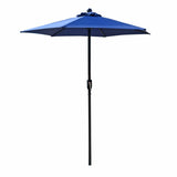 Patio Umbrella Outdoor Table Umbrella with 6 Sturdy Ribs and Crank 6.5 ft, Navy Blue Umbrella