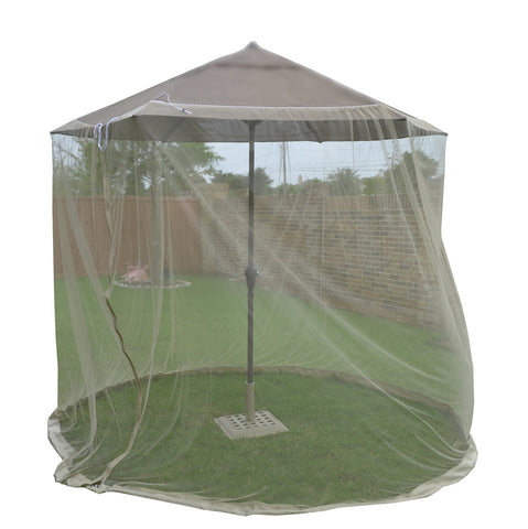 7 ft (84 in) Tall Mosquito Net Canopy ONLY with Zipper for 7 ft -9 ft Umbrella