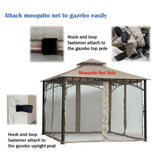 Replacement Mosquito Netting for Gazebo Size 10 ft x 10 ft (Gazebo Mosquito Net Only)