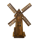 Wooden Dutch Windmill Back Yard Decorations - Classic Old-Fashioned Windmill for Garden Patio-34 in Tall