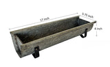 17 in. Shabby Look Metal Tabletop Planter "Nostalgia"