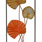 3D Multi-colored Metal Autumn Colors Open Frame Vertical Wall Art