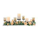 Pedestal Candle Centerpiece w/ Nine Metal Candle Holders (No Glass Cups)