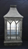 Wall Mount Mirror Candle Lantern, Clear Glass