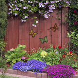 Metal Butterfly Wall Decor - Colored Metal Butterflies, Set of Three Wall Art