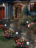 4PK Bird Solar Gazing Ball Garden Stake Lights with Scoll Accent