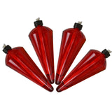 4 Pack 60 Inch Glass Garden Torch Light with Swirling Metal Ground Pole - Burning Citronella Torch Fuel | Outdoor Lighting for Party Patio Pathway Garden Garden Décor - Red