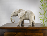Decorative Polyresin Walking "Elephant" Figure - Grey