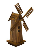 Wooden Dutch Windmill Back Yard Decorations - Classic Old-Fashioned Windmill for Garden Patio-34 in Tall