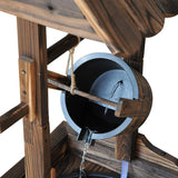 Wishing Well Water Fountains for Outside Patio Yard Decorative Wood Patio Outdoor Fountain with Adjustable Flow Submersible Electric Pump