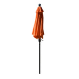 Patio Umbrella Outdoor Table Umbrella with 6 Sturdy Ribs and Crank 6.5 ft, Orange Umbrella