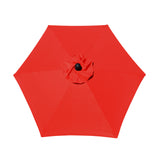 Patio Umbrella Outdoor Table Umbrella with 6 Sturdy Ribs and Crank 6.5 ft, Red Umbrella