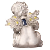 Solar Lighted Deliah Cherub Light -- Landscape Ornament