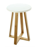 11.8 in. Dia. Round Two Tone 4 Legs Stool, Side Table