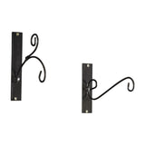 Metal Wall Hangers, Set of Two, for Lanterns,Feeders,Planters,Chimes,Ornaments