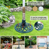28 Inch Lightweight Verdigris Green Poly Resin Outdoor Birdbath for Outside with Decoration Pedestal Base Stand - Pedestal Bird Bath for Outdoors Yard and Garden