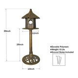 Free-standing Classic Heights Bird House With Domed Roof and Pedestal Base