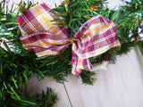 8.8 Foot Christmas Garland with Decorative Berries,Bows,Twigs,Pine Cones,Textile Boots/Hats