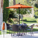 Replacement Umbrella Canopy Cover for 6.5 ft 6 Ribs Patio Market Umbrella (Canopy Only) - Orange