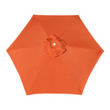 Replacement Umbrella Canopy Cover for 6.5 ft 6 Ribs Patio Market Umbrella (Canopy Only) - Orange