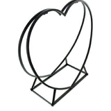 2pc Metal Heart Shaped Firewood Log Rack Combo Set | Log Wood Shelves for Outdoor Indoor Décor (21.5"+34.5")
