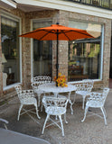 Patio Umbrella Outdoor Table Umbrella with 6 Sturdy Ribs and Crank 6.5 ft, Orange Umbrella